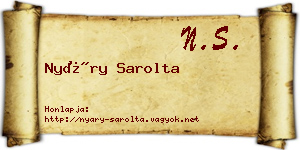 Nyáry Sarolta névjegykártya