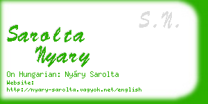 sarolta nyary business card